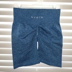 NVGTN sky blue scrunch seamless shorts